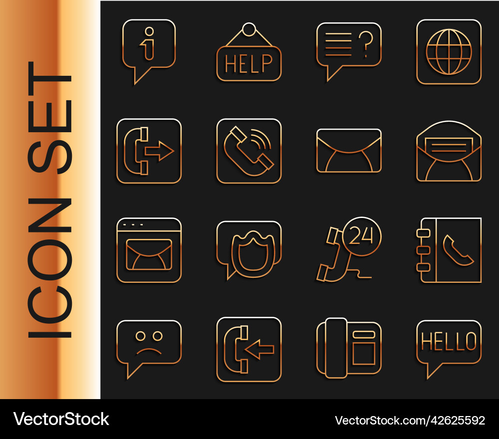 Set line hello in different languages phone book Vector Image