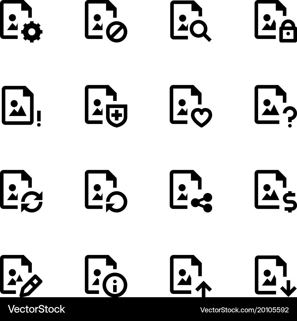 Set of image icons Vector Image