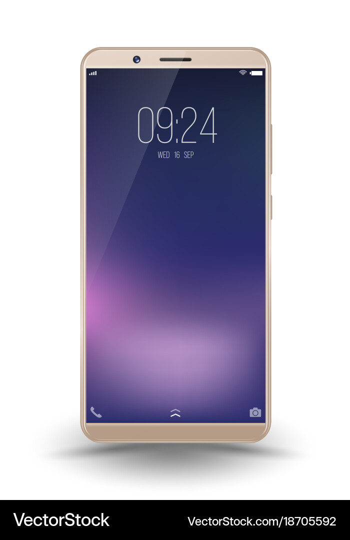 Smartphone Mockup - Shiny Layer Vector Image
