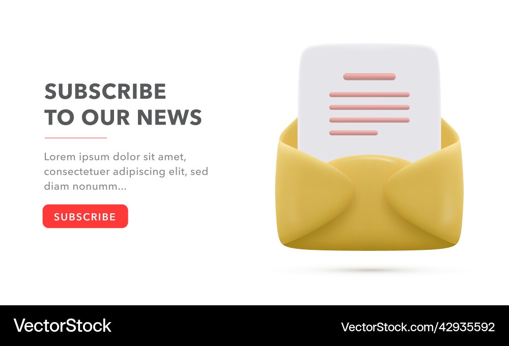 Subscribe now to our newsletter ui ux design Subscribe now to our newsletter ui ux design vector image