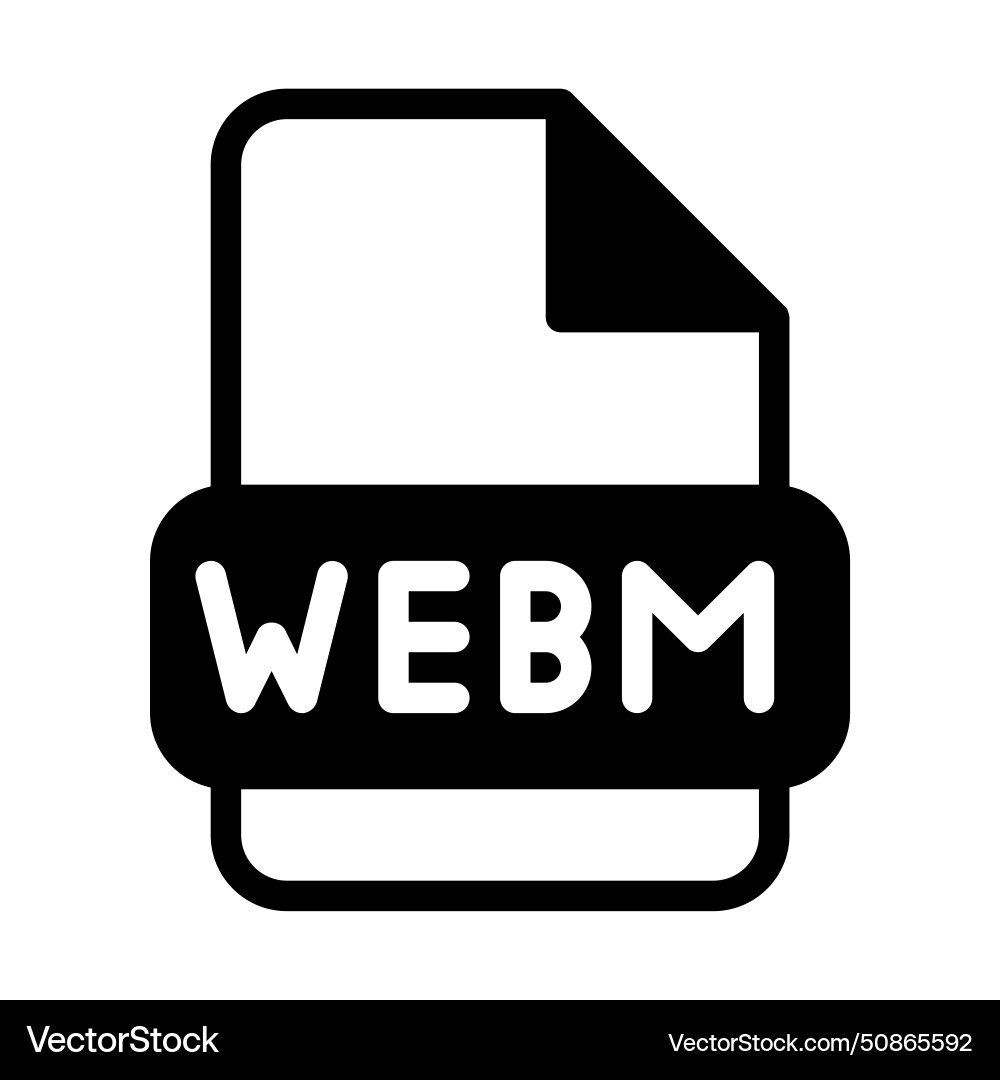Webm file format video icons web files label icon Webm file format video icons web files label icon vector image