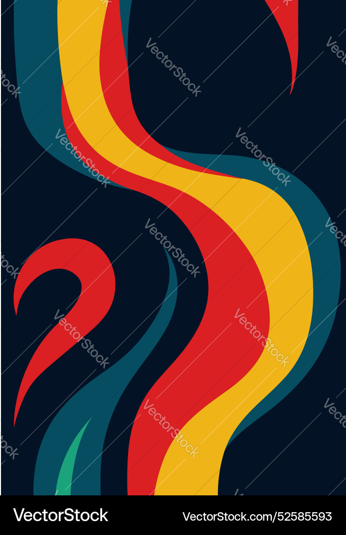 Abstract background with colorful waves in retro Abstract background with colorful waves in retro Vector Image