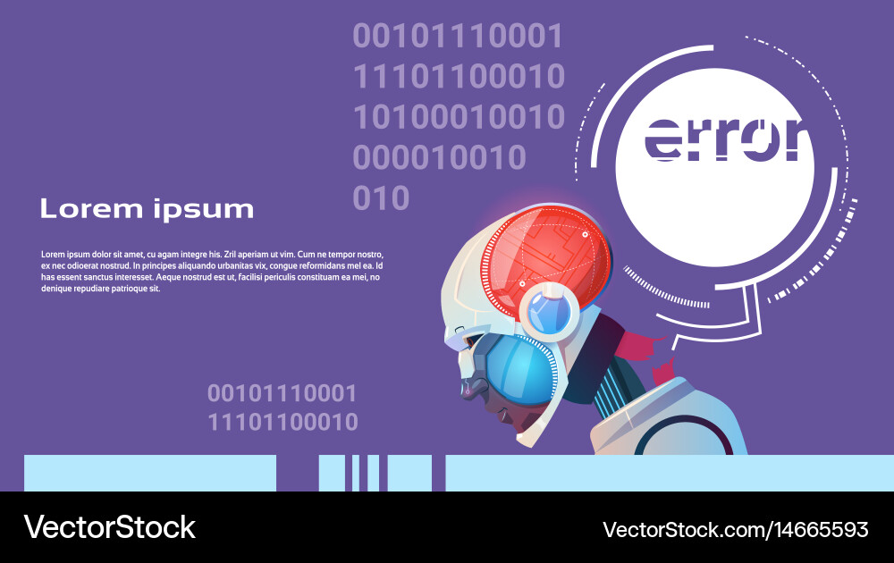 Artificial intelligence error modern robot brain Vector Image