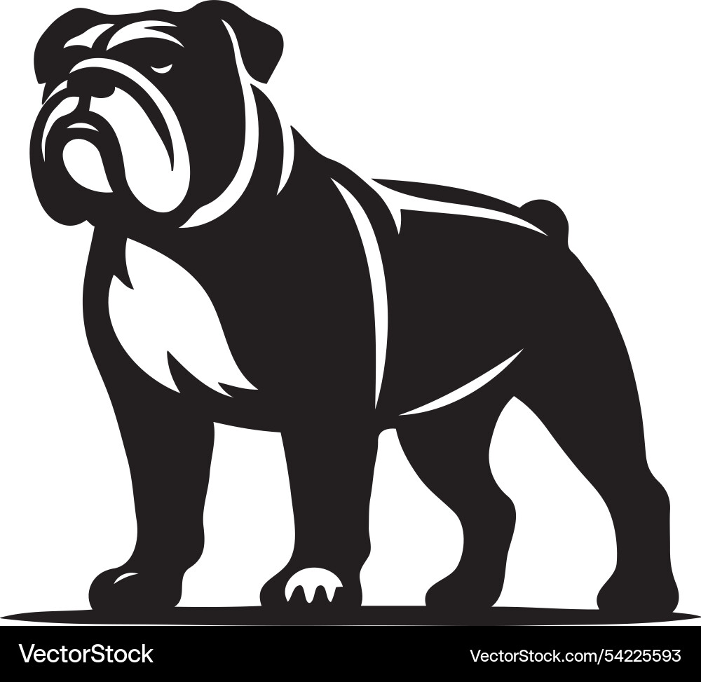 Bulldogge silhouette logo vektorbild