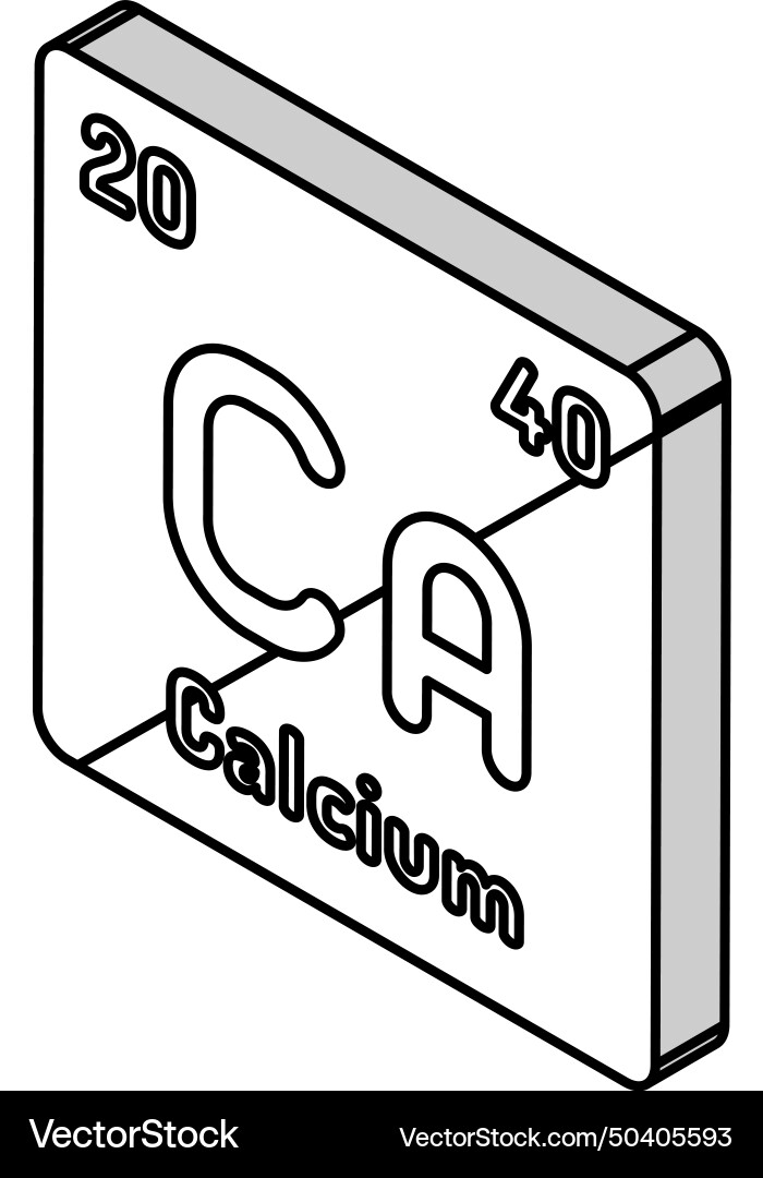 Calcium chemical element isometric icon Calcium chemical element isometric icon vector image