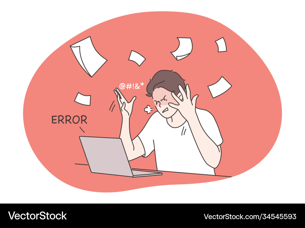 Geschäft geistige Stress Aggression Wut Geschäft geistige Stress Aggression Wut vektorbild