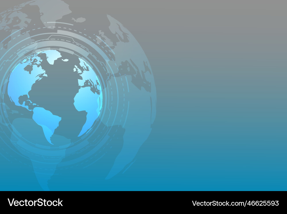 Global technology background with text space Vector Image