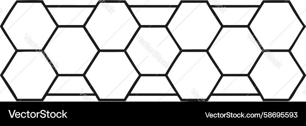 Hexagonal Grid Pattern Vector Image