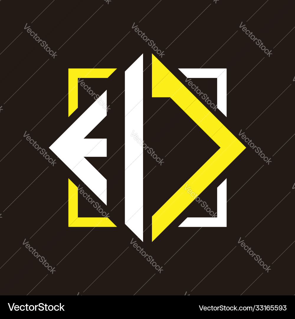 I j initials quadrangle monogram with square I j initials quadrangle monogram with square Vector Image