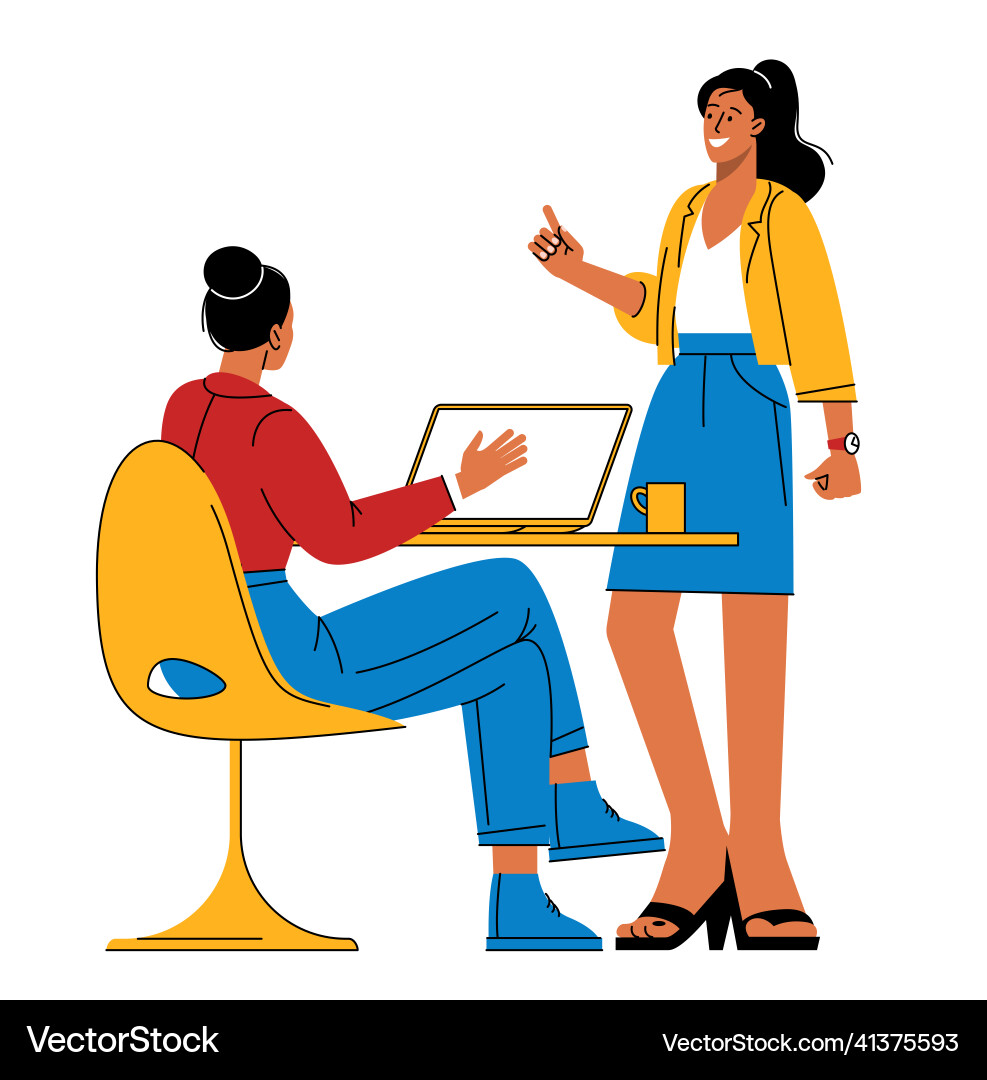 Managers are discussing business issues Managers are discussing business issues vector image