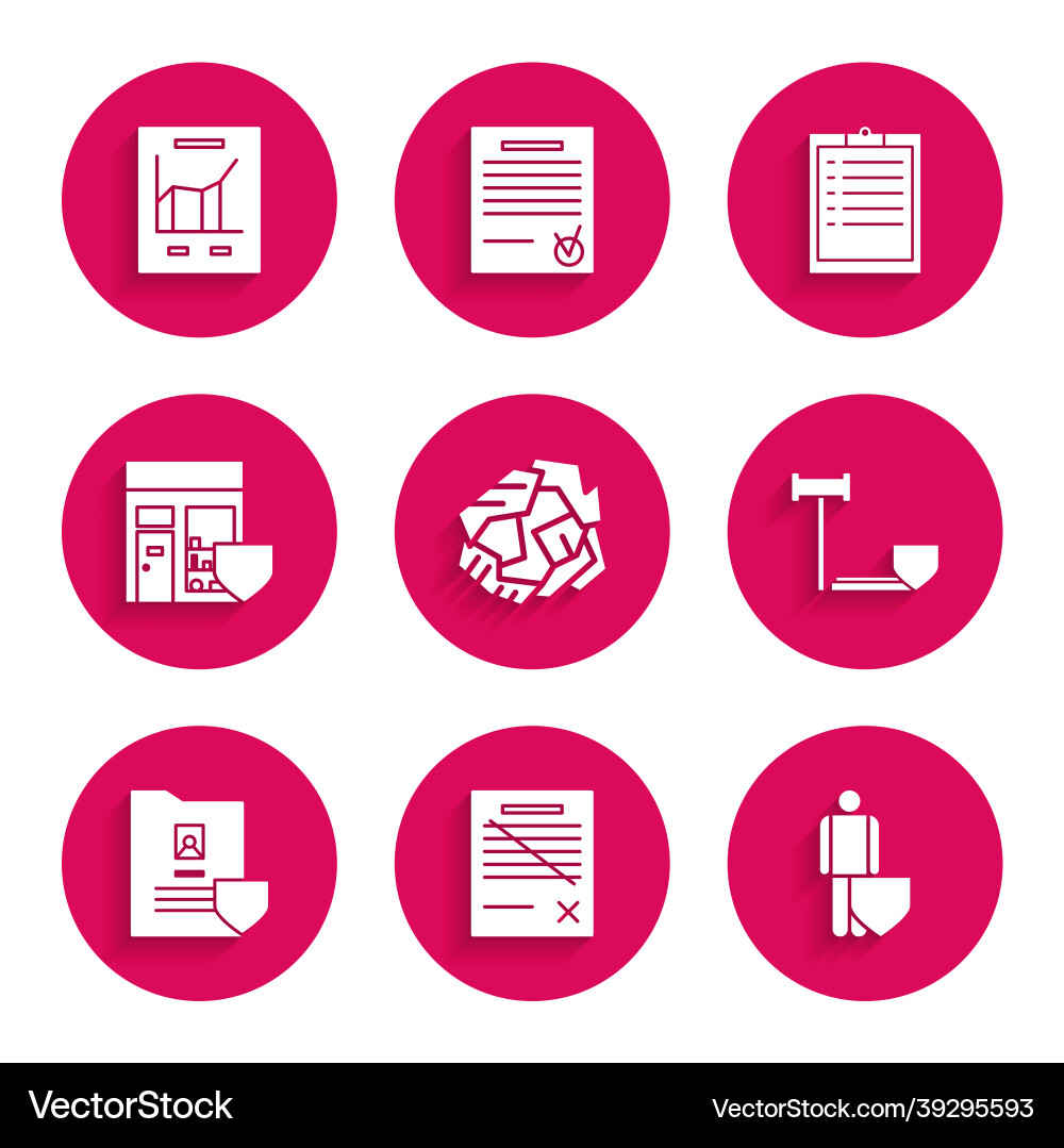 Set crumpled paper ball delete file document Set crumpled paper ball delete file document Vector Image
