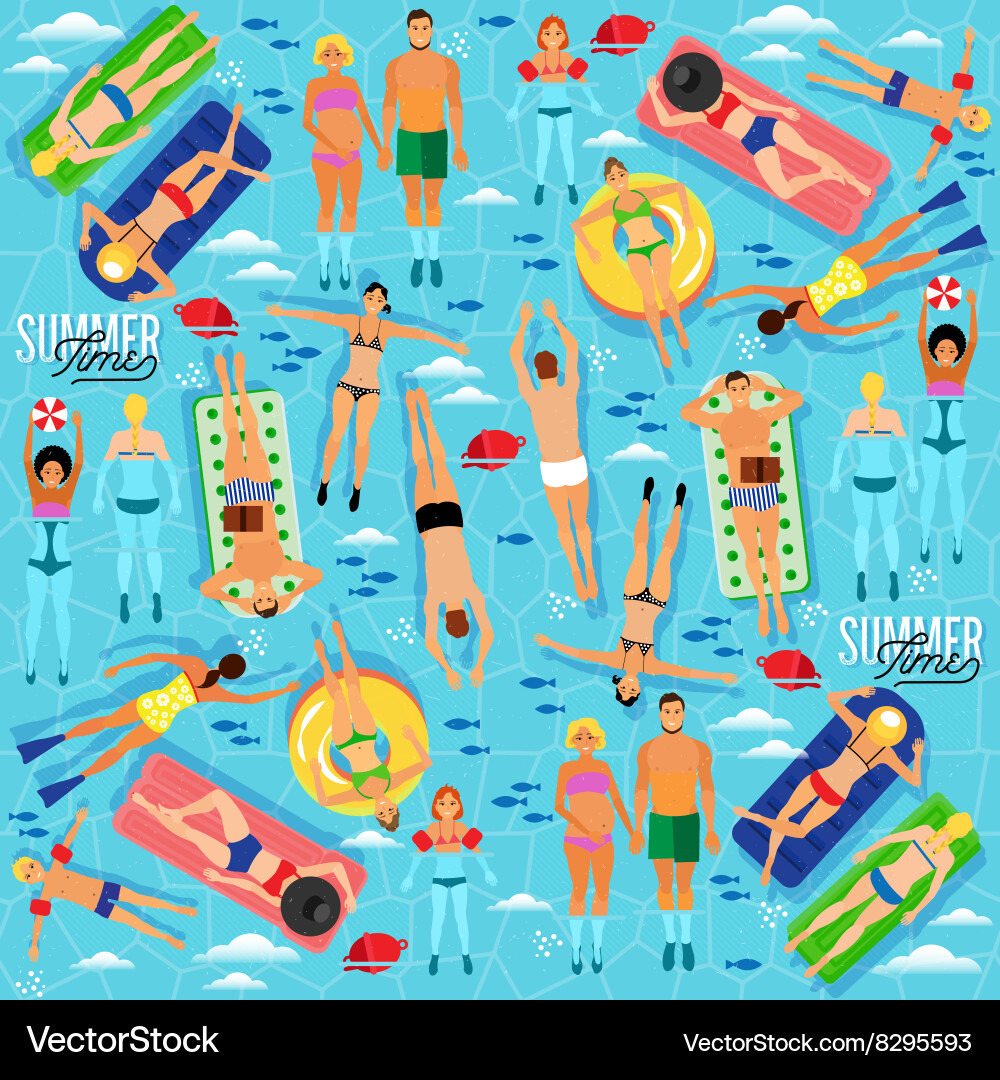 Set of characters in a flat style Vector Image