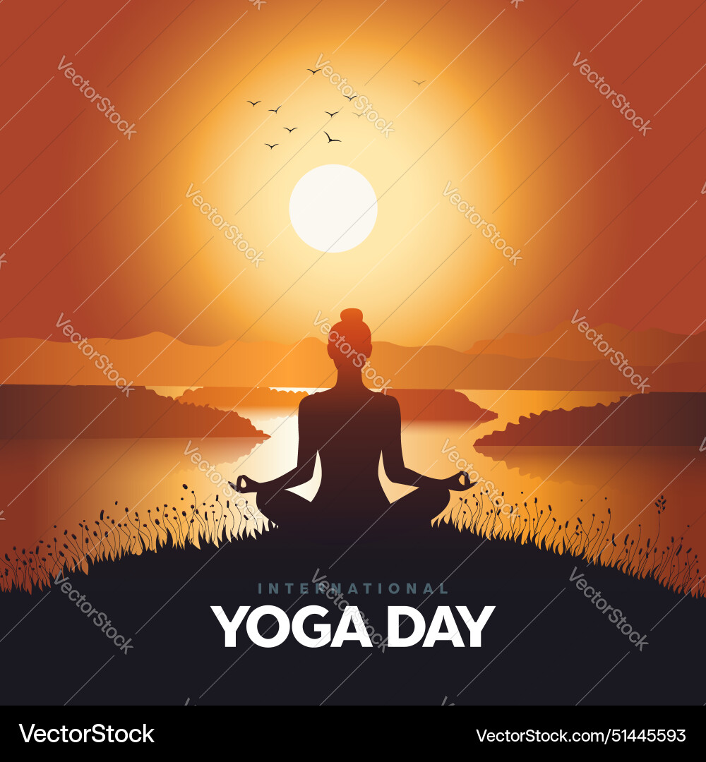 Yoga 2024 banner converted Royalty Free Vector Image