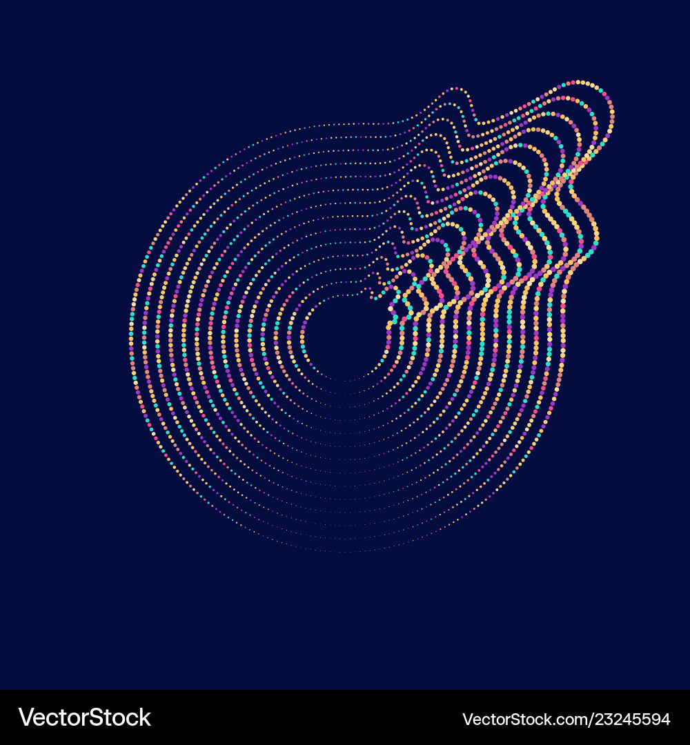 Abstract background with dynamic waves Vector Image