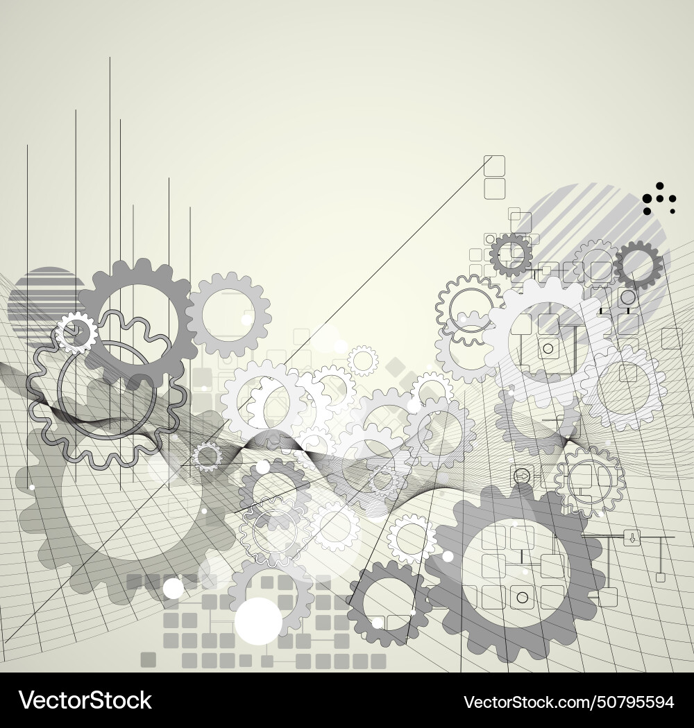 Abstract retro digital computer technology Vector Image