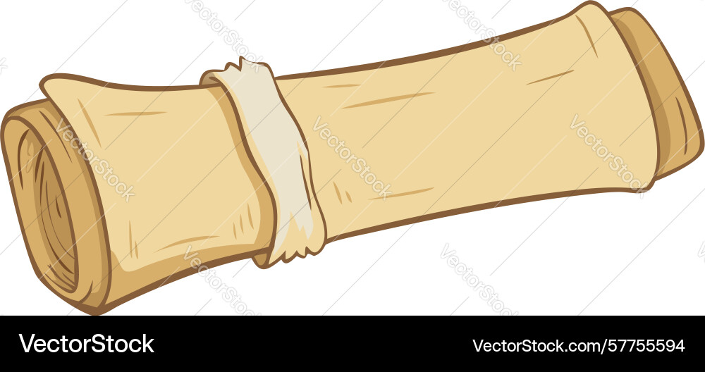 Ancient open scroll or parchment document design vector image