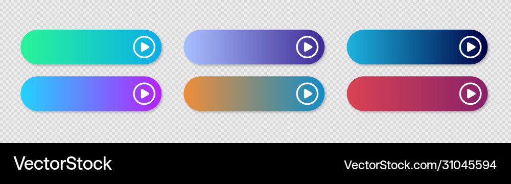 Button with gradient buttons on transparent Button with gradient buttons on transparent Vector Image