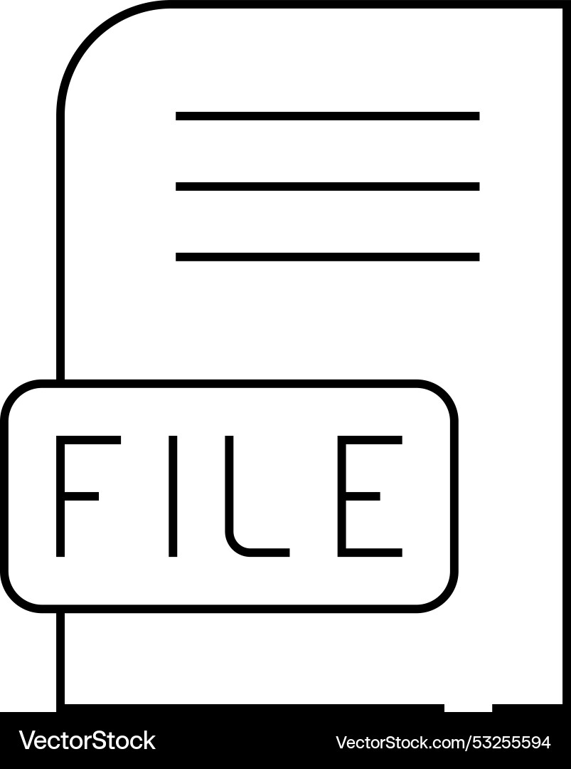 File digital document line icon File digital document line icon vector image