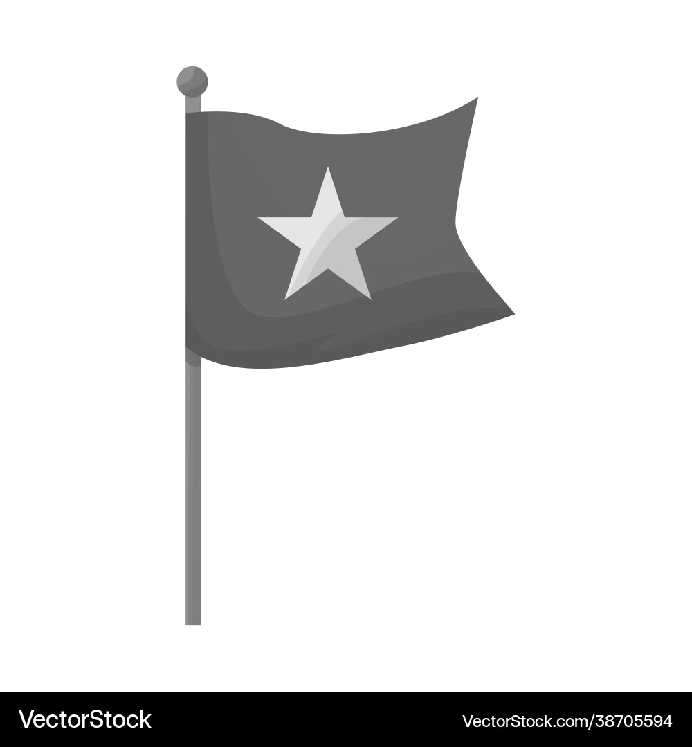 Isolated object flag and red sign collection Vector Image
