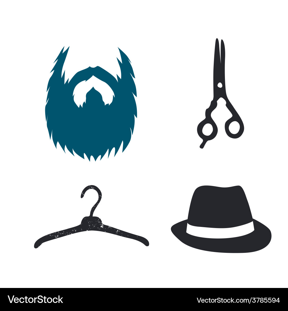 Man styling pictograms set vector image
