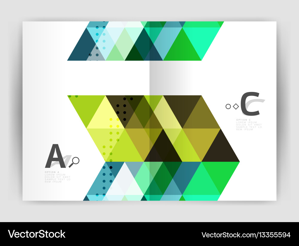 Modern triangle print template Vector Image