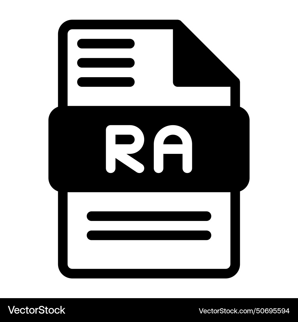 Ra file icon audio format symbol solid icons can Ra file icon audio format symbol solid icons can vector image