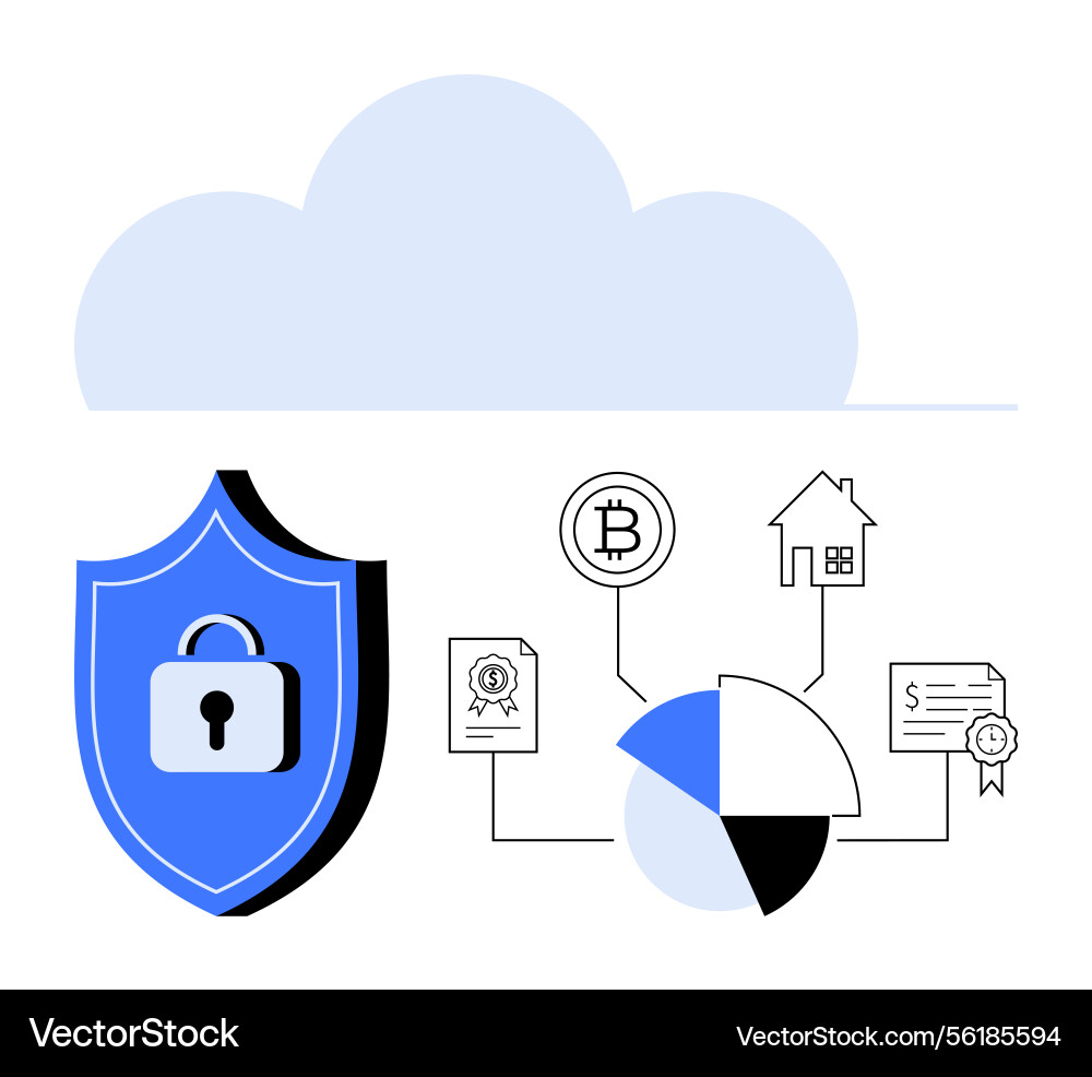 Secure cloud data management with encryption Secure cloud data management with encryption vector image