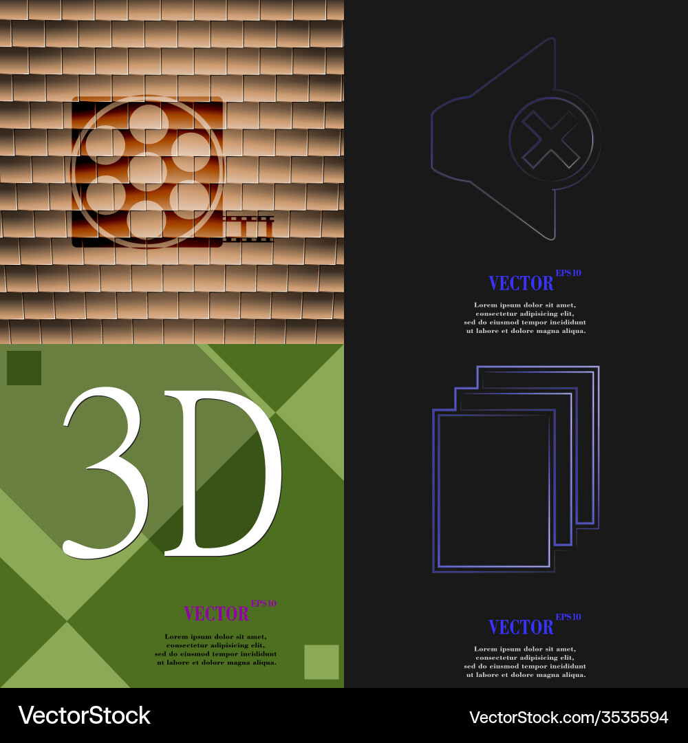 Set of abstract backgrounds with different web Vector Image