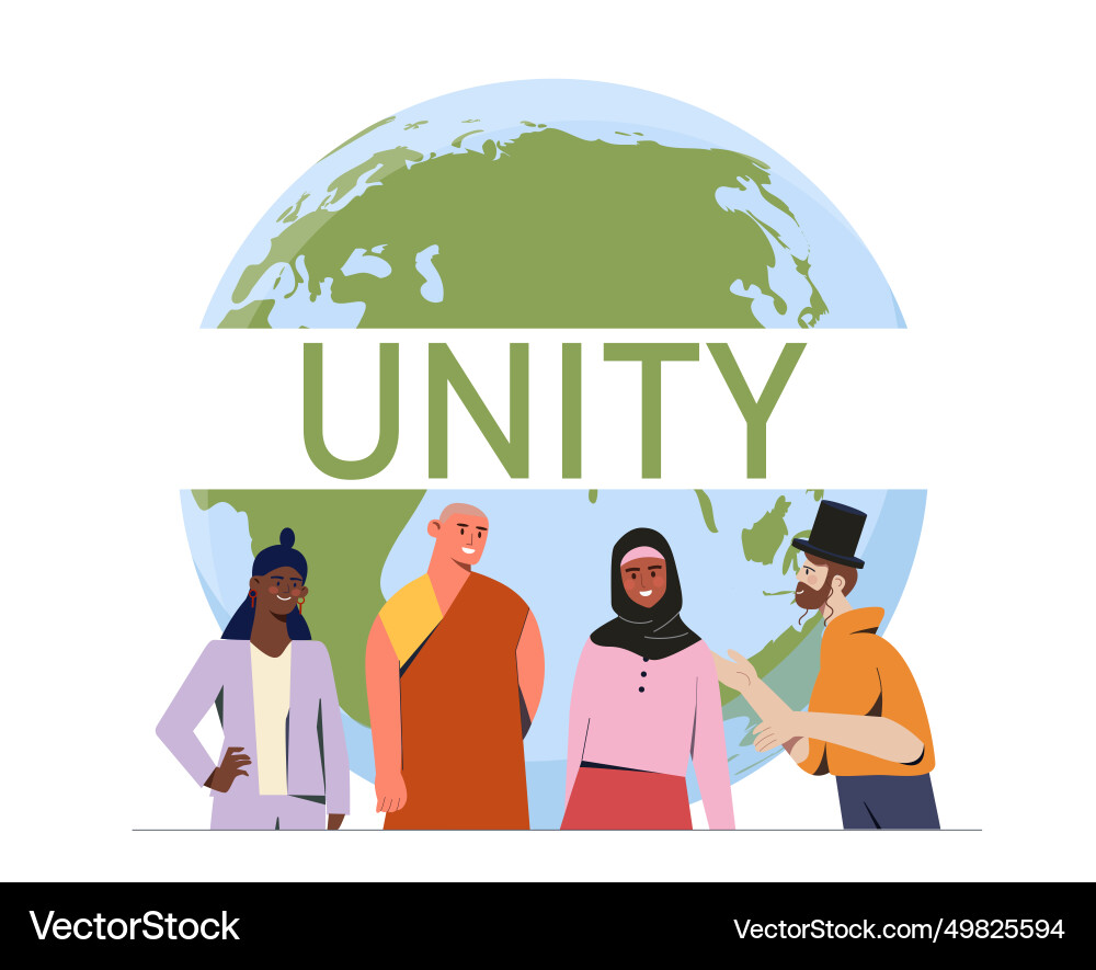 Unity poster concept vector image