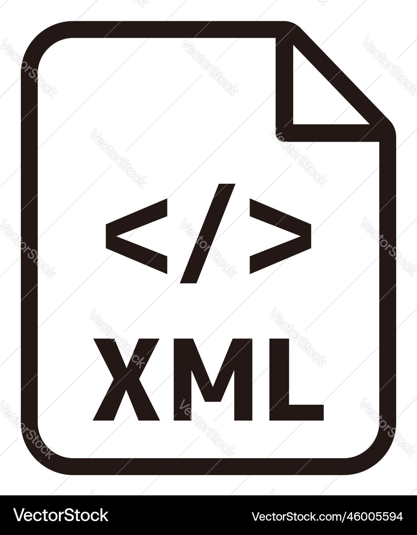 Xml icon major programming language Vector Image