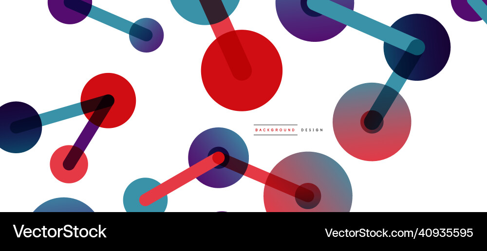 Abstract background round dots connected by lines Vector Image