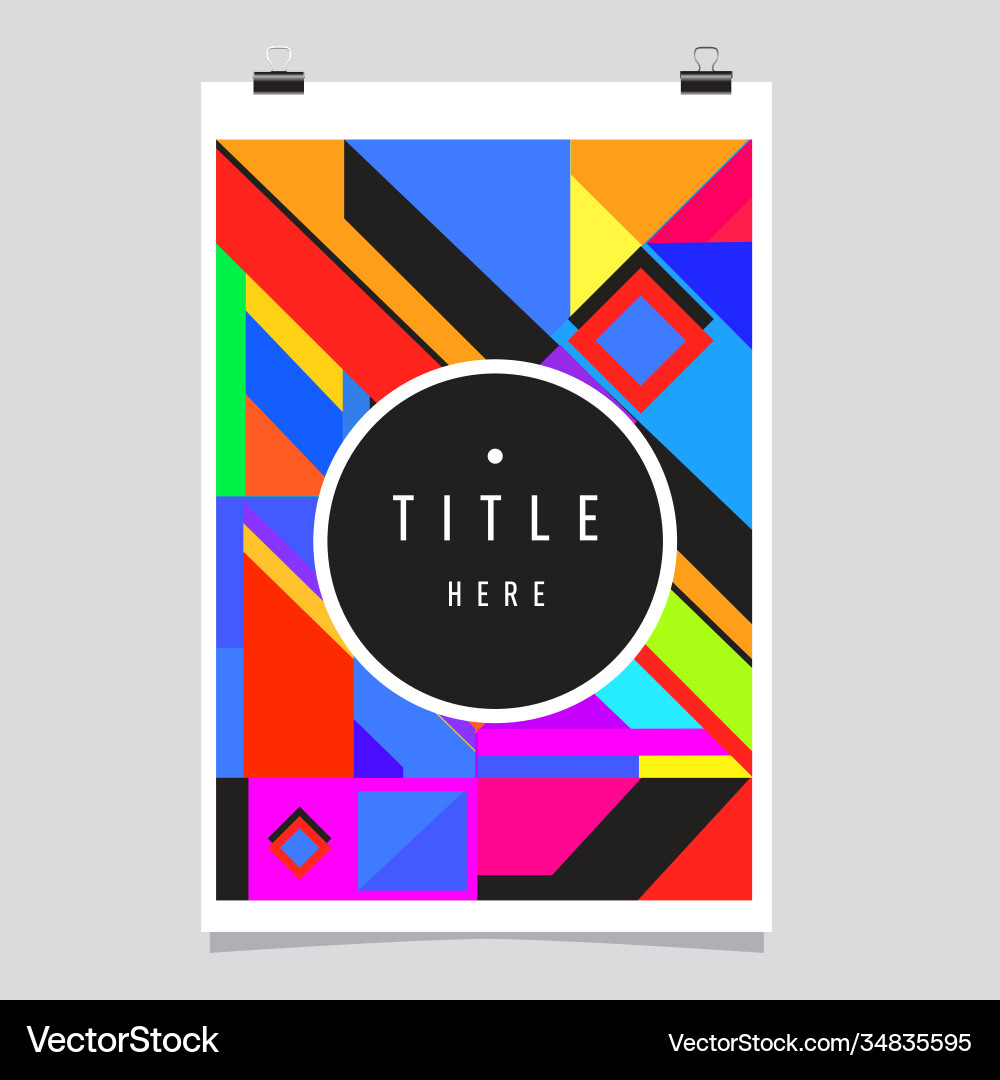 Abstract colorful geometric pattern background Vector Image