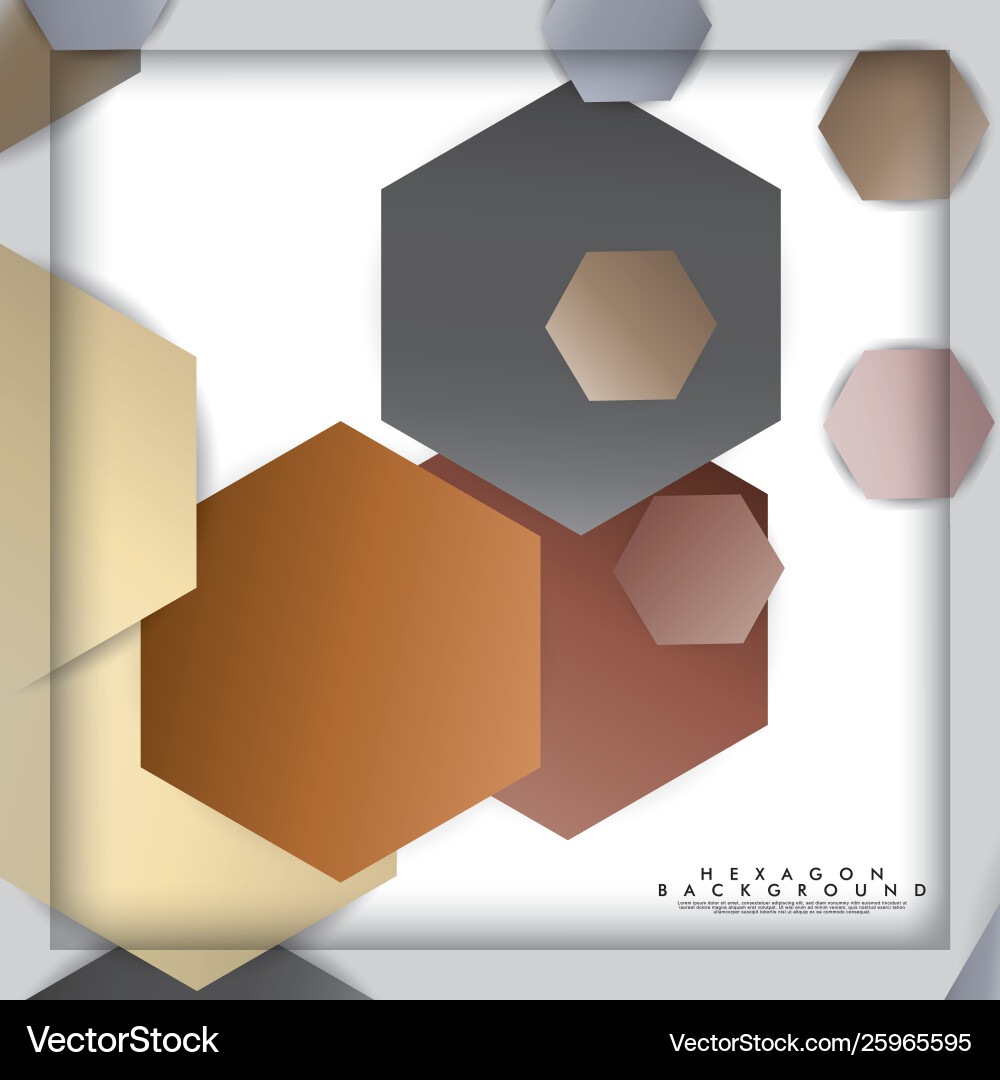 Abstract hexagon background with color stone Vector Image