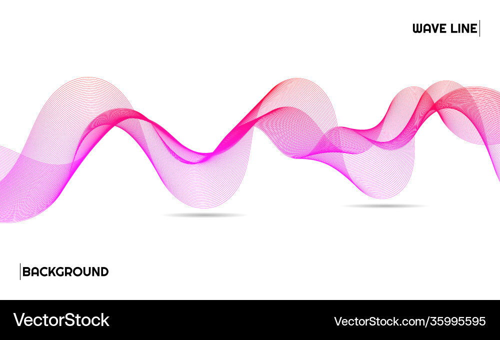 Abstract wave element for design in pink Vector Image