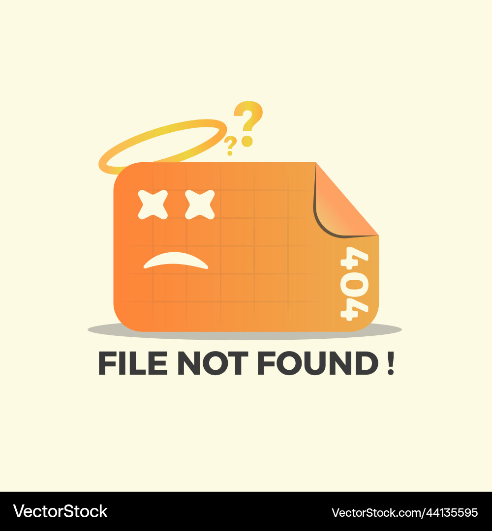 Browser error icon file not found Browser error icon file not found Vector Image
