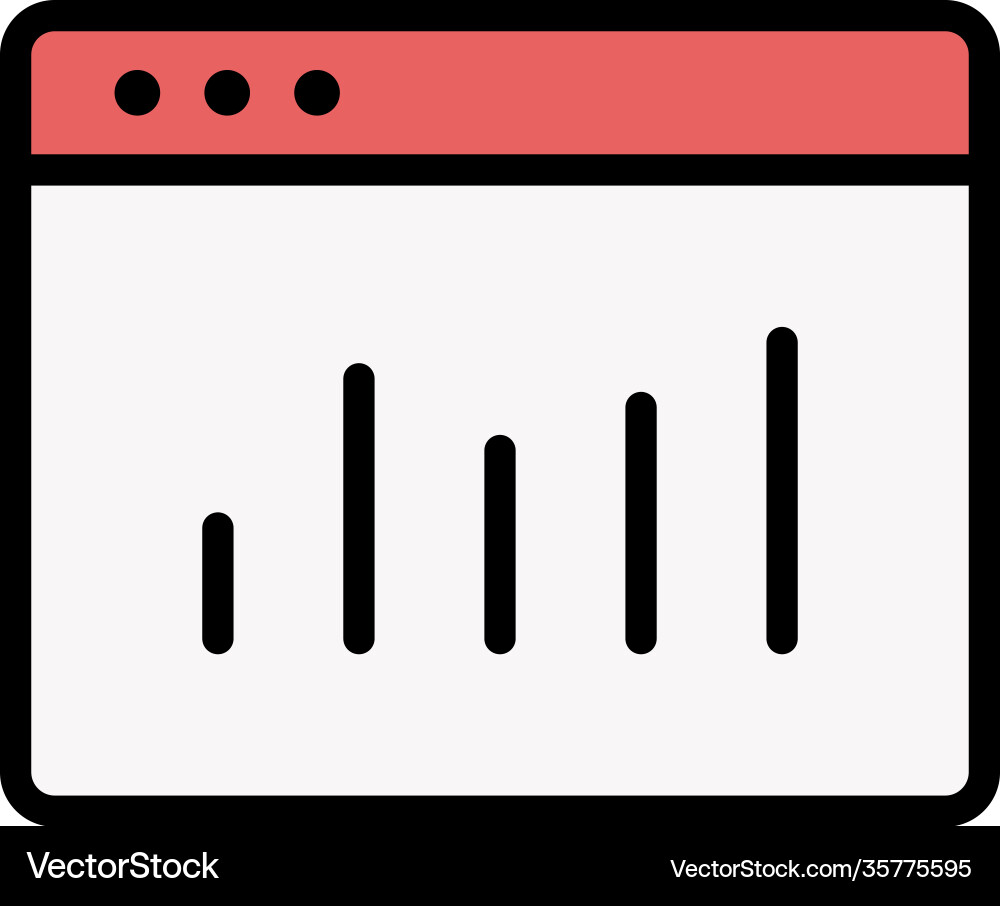 Browser graph icon Vector Image