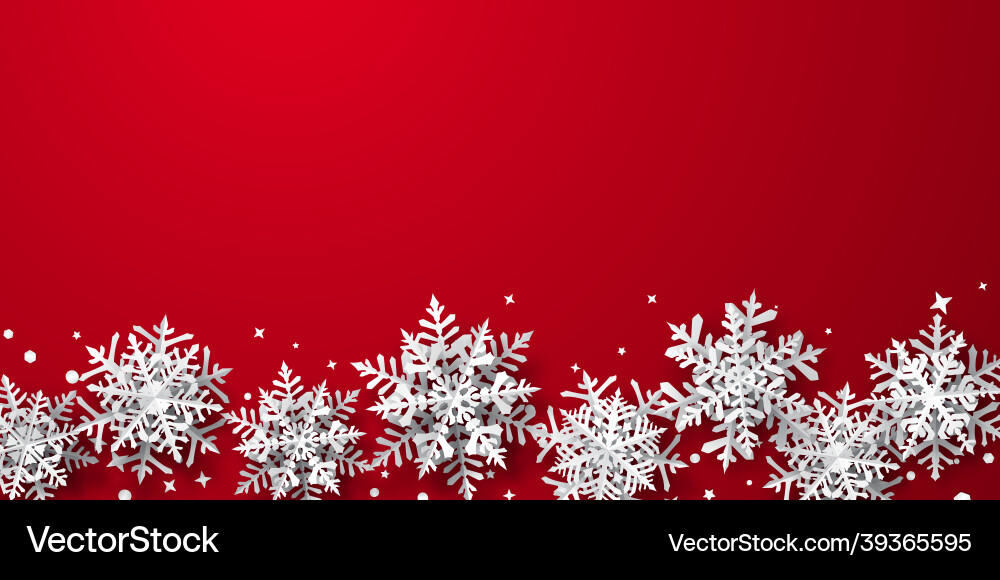 Christmas background with paper snowflakes Christmas background with paper snowflakes vector image