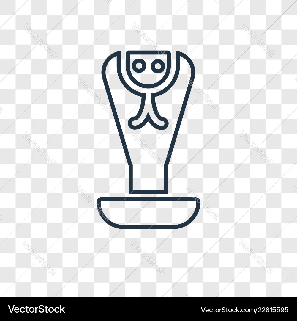 Cobra concept linear icon isolated on transparent Cobra concept linear icon isolated on transparent Vector Image