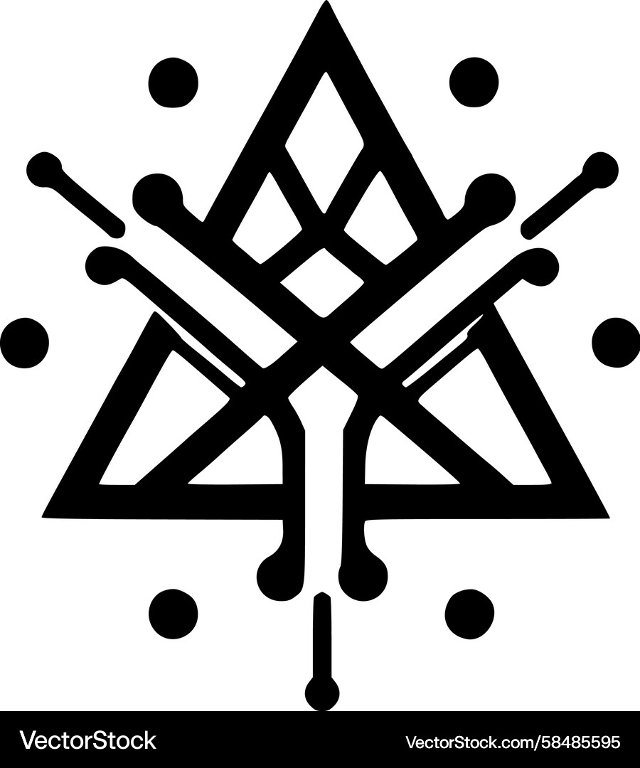 Digital Circuit Triangle Vector Image