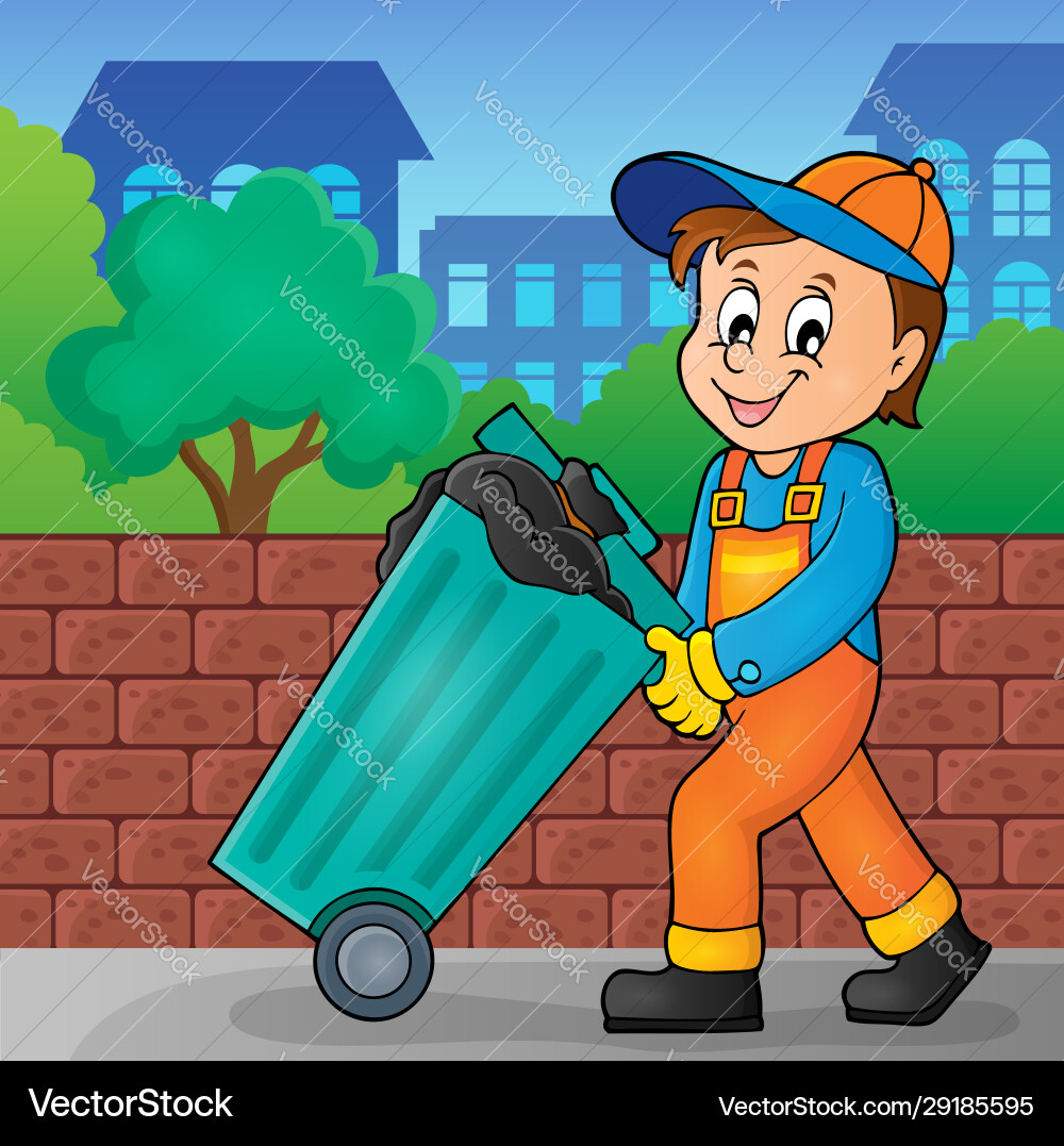 Garbage collector theme image 2 Vector Image