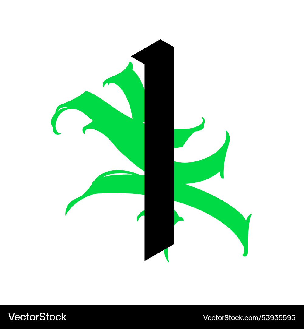 Gothic letter i graffiti tags in medieval Vector Image
