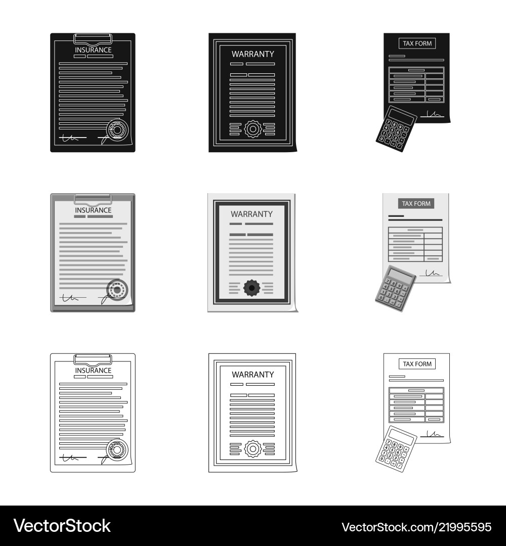 Isolated object of form and document icon set Isolated object of form and document icon set Vector Image