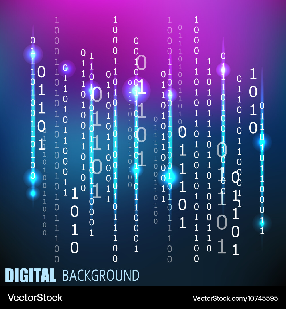 Random numbers code screen listing table cyphe Vector Image