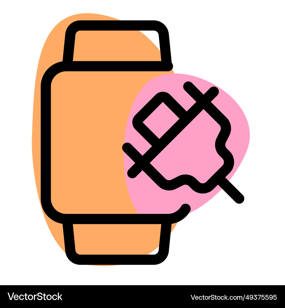 Smartwatch with vga port for display output Vector Image