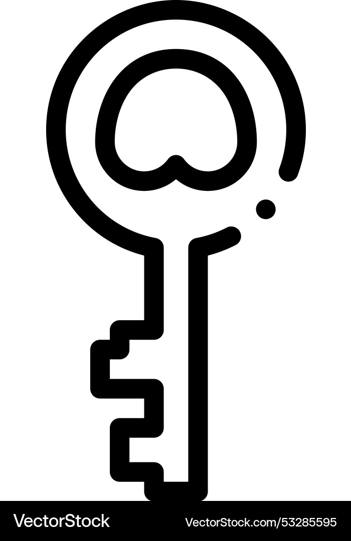 Thin Keyhole Icon - Access & Security vector image