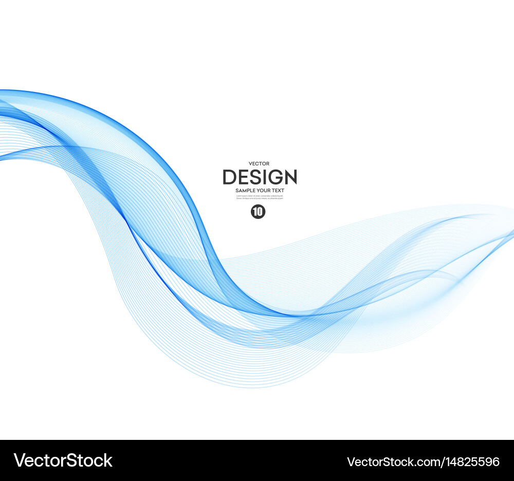 Abstract background blue wavy Vector Image