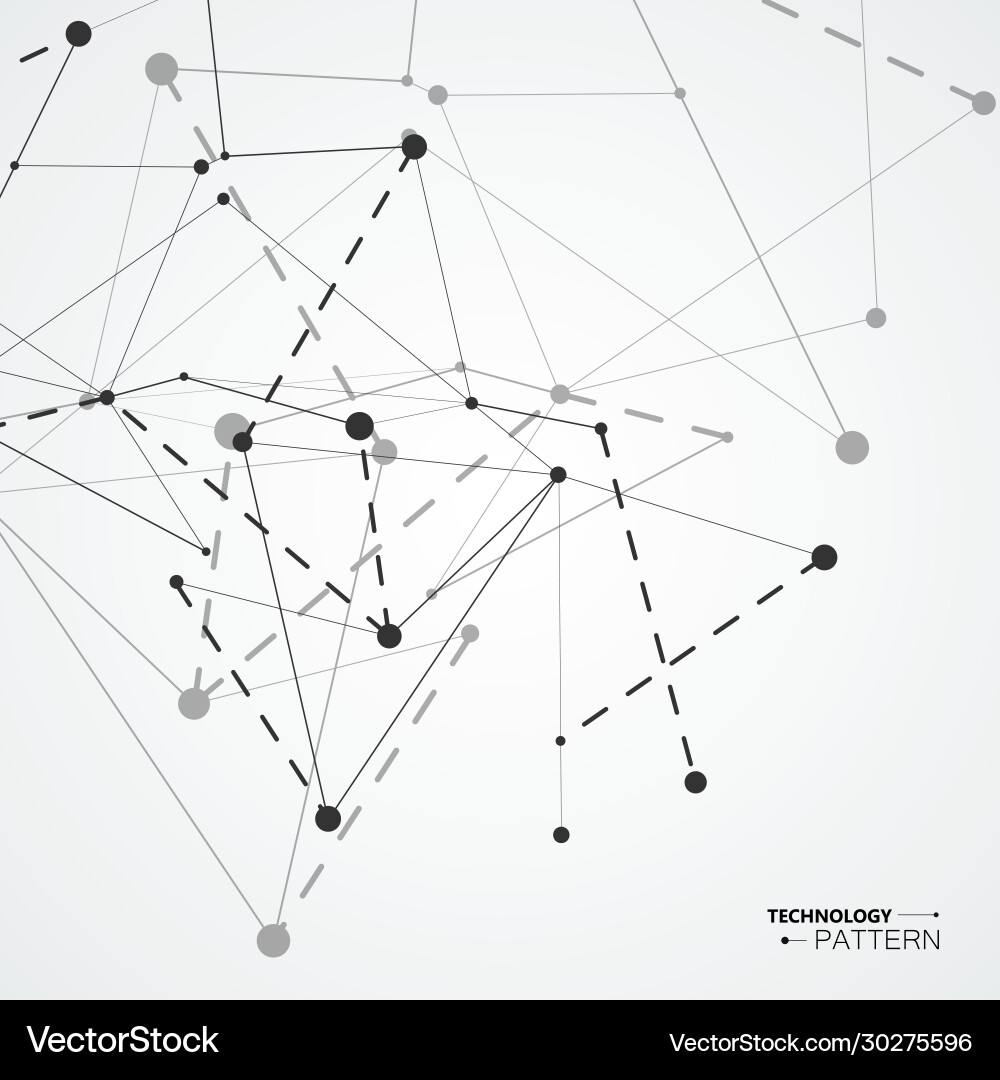 Abstract polygonal background connecting dots Vector Image