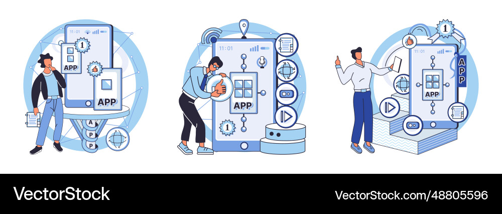 Application testing metaphor software Application testing metaphor software Vector Image