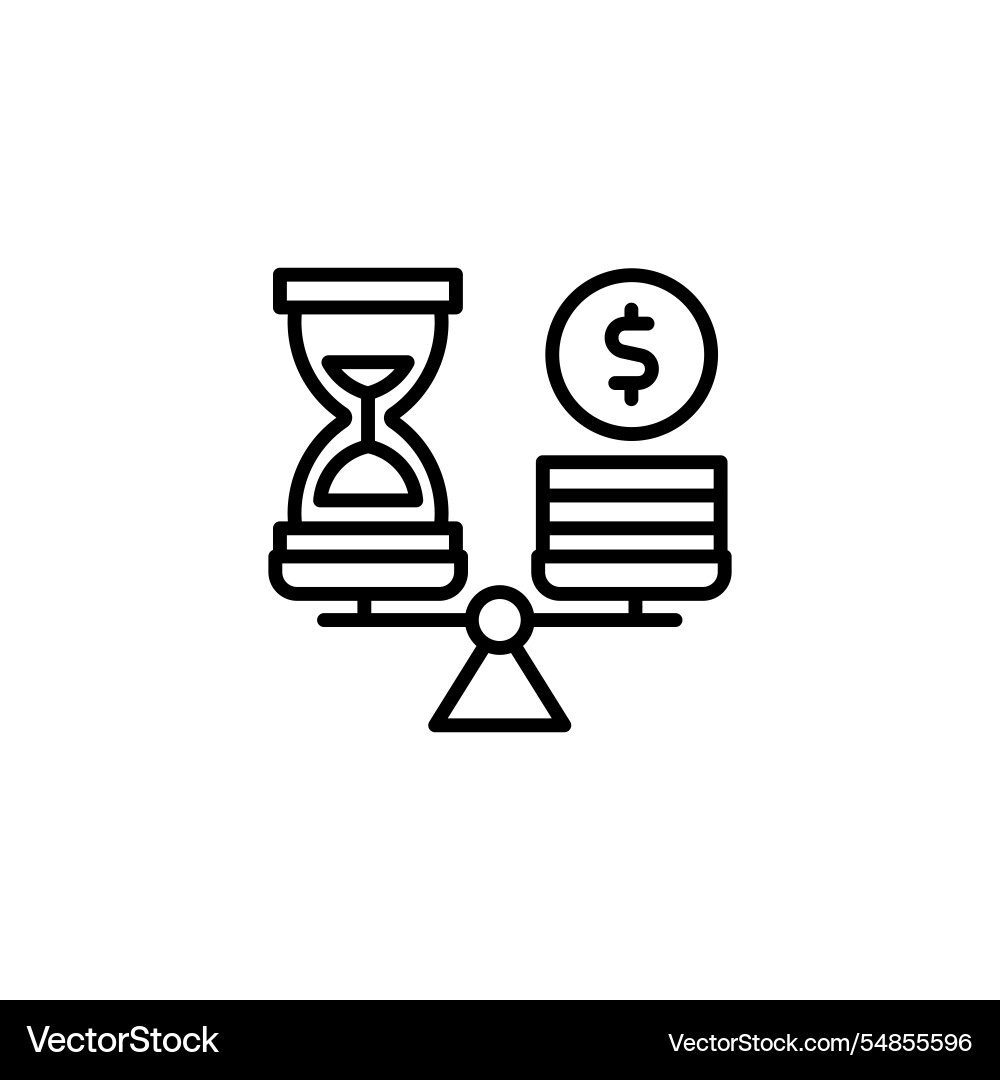 Breakeven point in-line design Vector Image