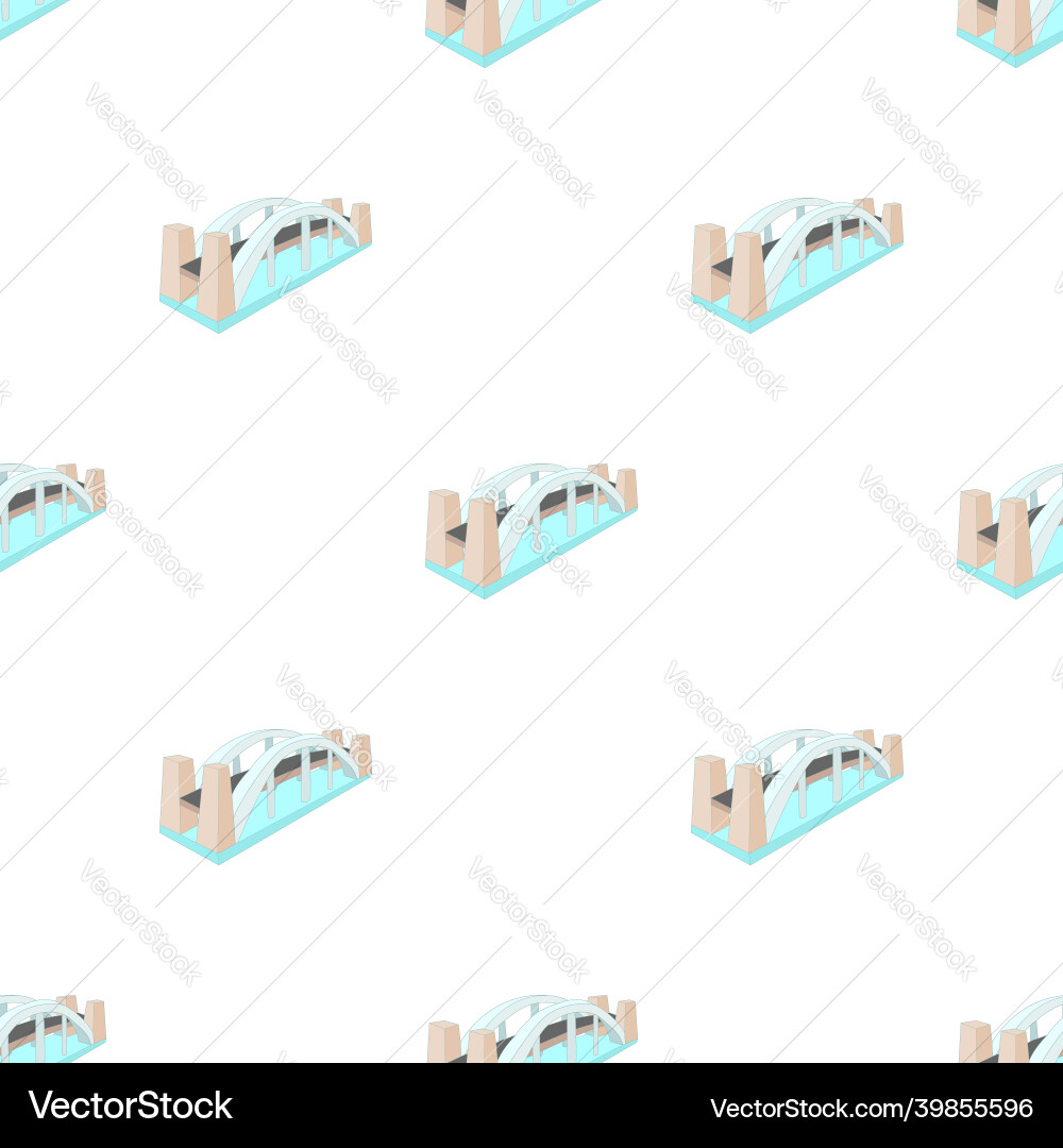 Bridge over river pattern seamless Bridge over river pattern seamless vector image